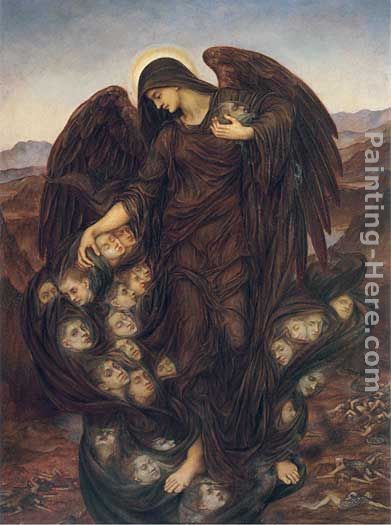 The Field of the Slain painting - Evelyn de Morgan The Field of the Slain art painting